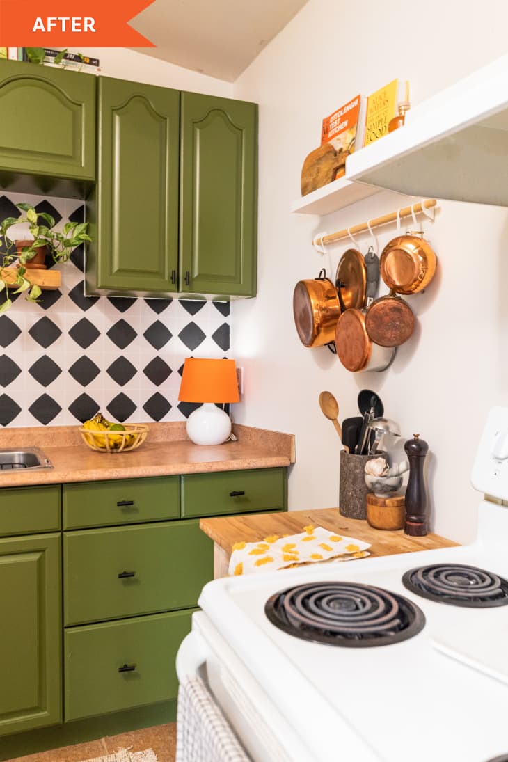 Green Rental Kitchen Makeover Before and After Photos Apartment Therapy